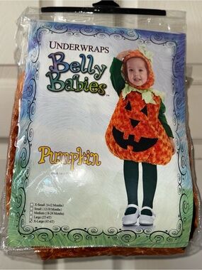 Underwraps Belly Babies Pumpkin Costume for Kids - Orange